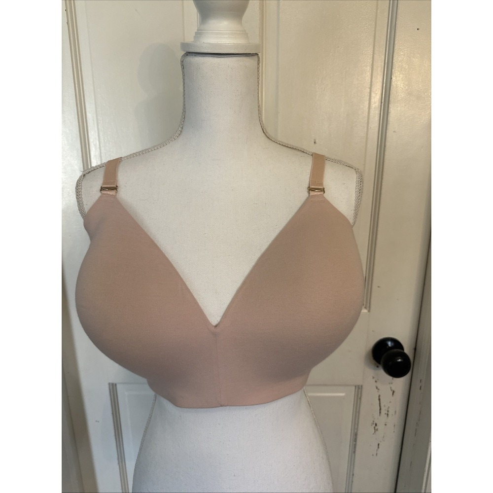 ThirdLove 24/7 Pima Cotton Wireless Bra Size 38F Light Padding Blush Pink